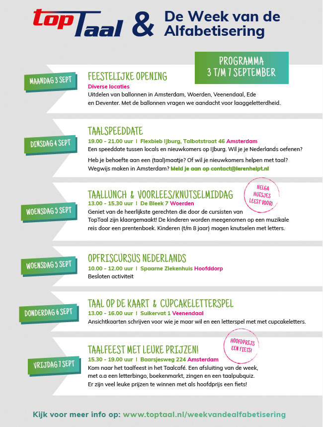 TopTaal in de week van de Alfabetisering